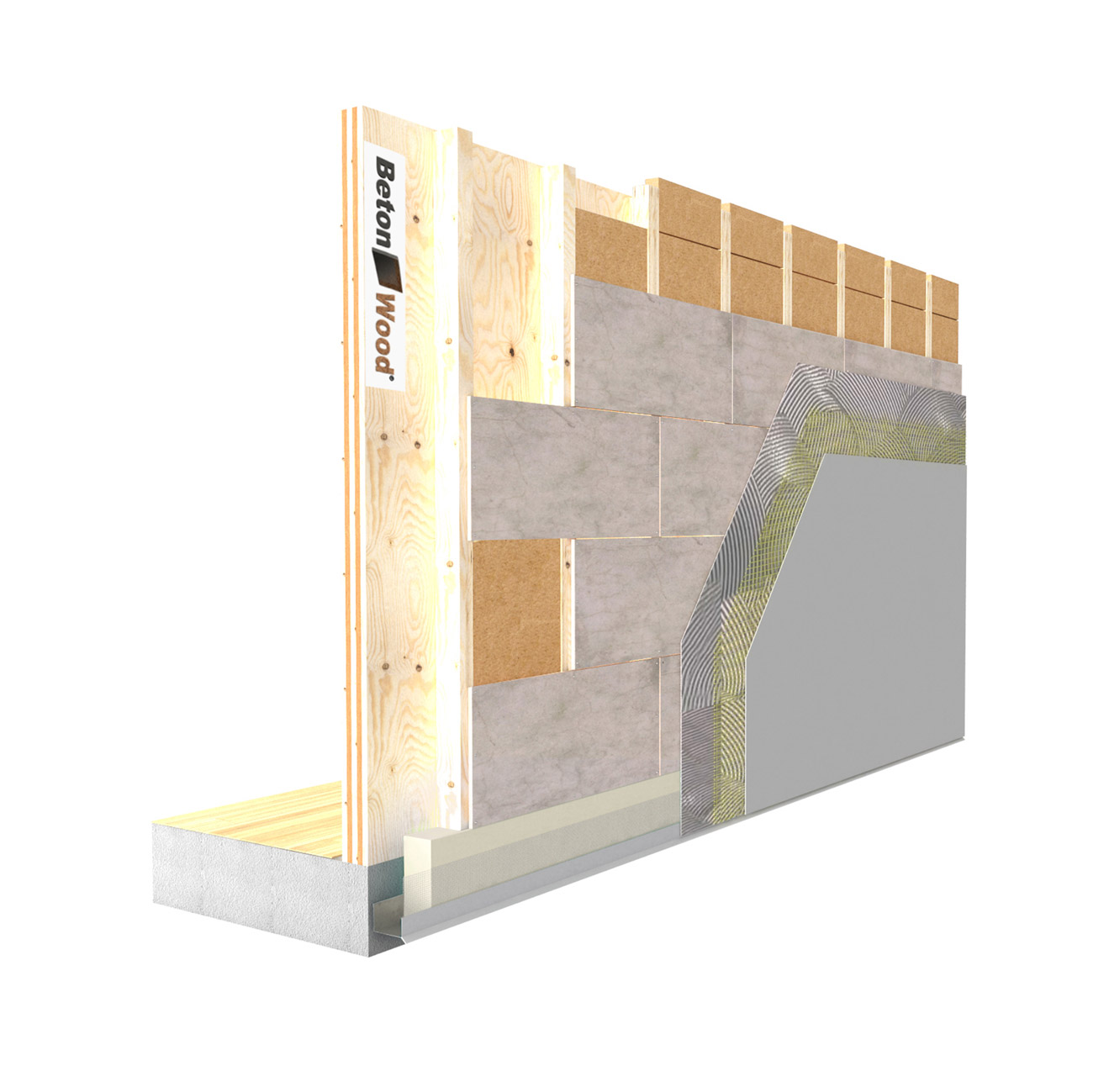 Isolamento a parete esterna in fibra di legno Therm dry su legno