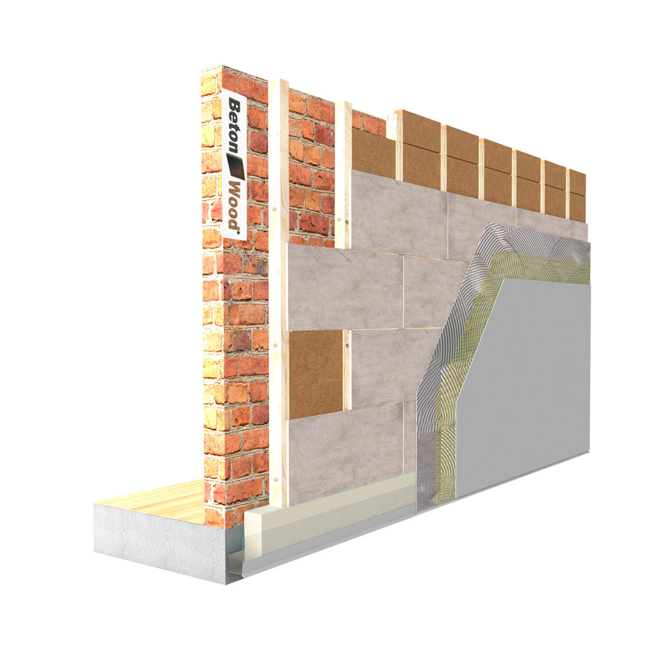 Isolamento a parete esterna in fibra di legno Therm dry su muratura