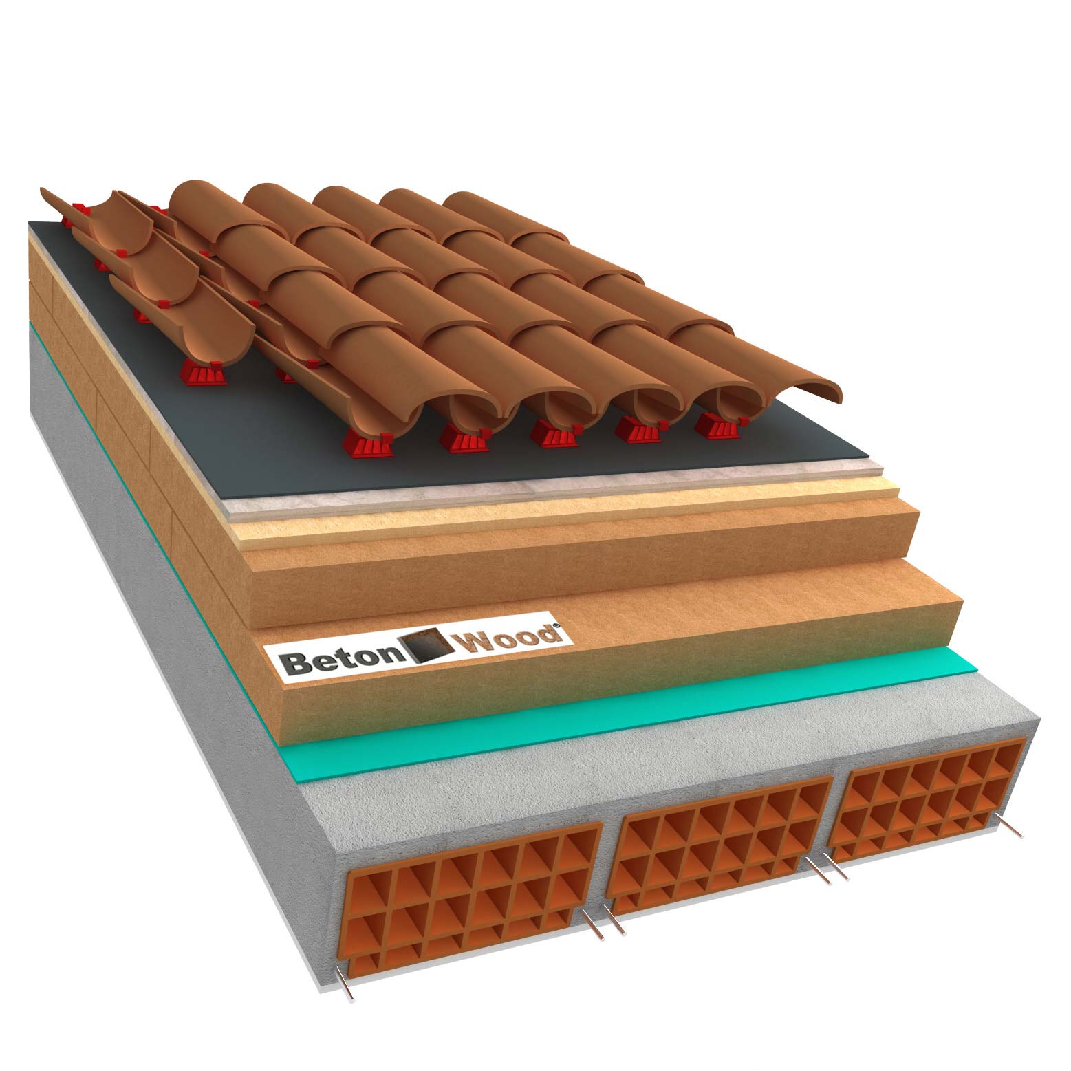 Tetto ventilato in fibra di legno Isorel e Special dry e cementolegno su calcestruzzo